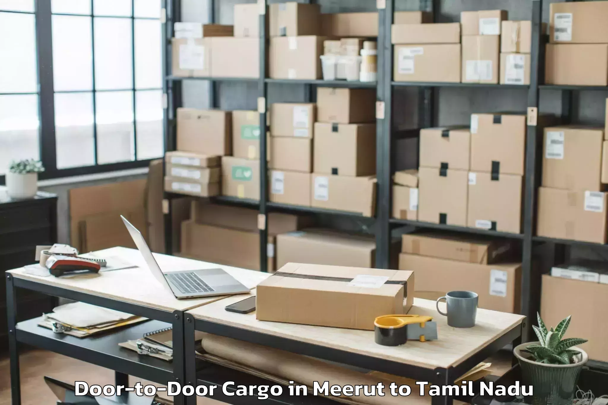 Expert Meerut to Karambakkudi Door To Door Cargo